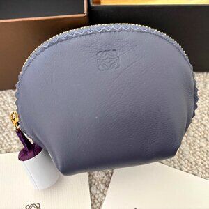 [NWT] Purple Loewe calf-leather coin purse